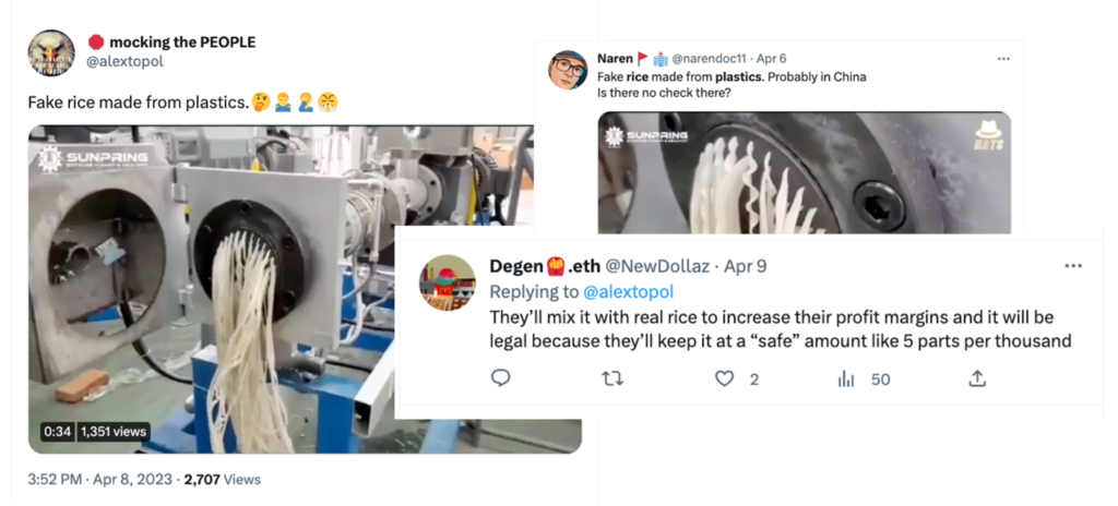 Does this video show plastic rice being made? - Black Dot Research