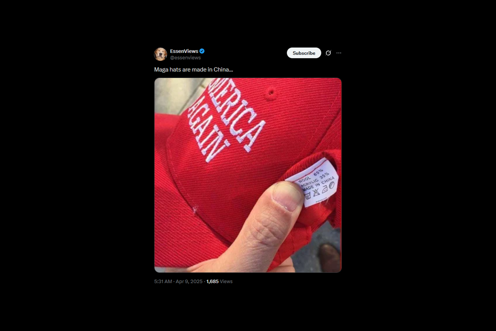 Maga Label Are MAGA hats made in China? - Black Dot Research